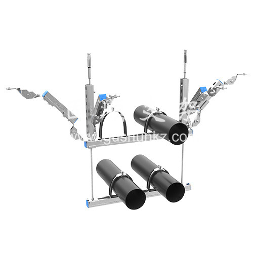 多水管組合側(cè)縱向抗震支架